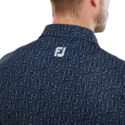 FootJoy Glass Print Lisle Men's Golf Polo Shirt 80038 -Golf Gear Store FJ 80038 05 700x700