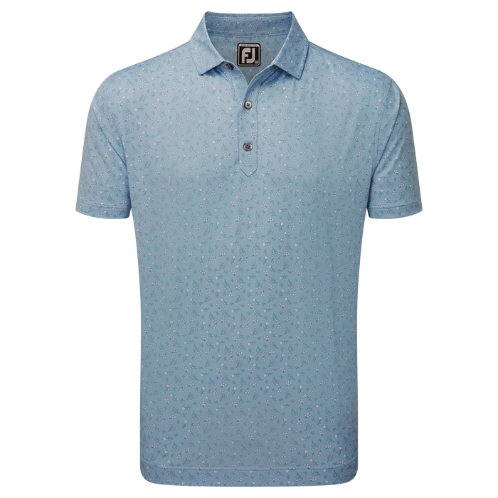 FootJoy Mini Floral Lisle Golf Shirt 88783 1 FootJoy Mini Floral Lisle Golf Shirt 88783