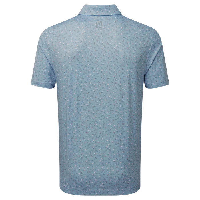 FootJoy Mini Floral Lisle Golf Shirt 88783 2 FootJoy Mini Floral Lisle Golf Shirt 88783 - Image 2