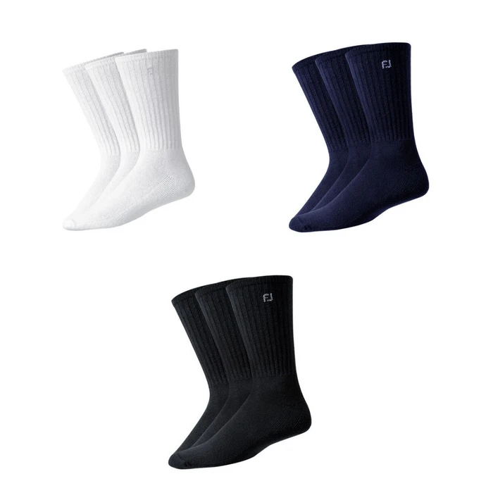 Footjoy ComfortSof Crew 3 Pair Pack (3 Colours) 1 Footjoy ComfortSof Crew 3 Pair Pack (3 Colours)