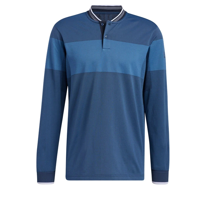 Adidas PrimeKnit Long Sleeve Polo Golf Shirt 1 Adidas PrimeKnit Long Sleeve Polo Golf Shirt